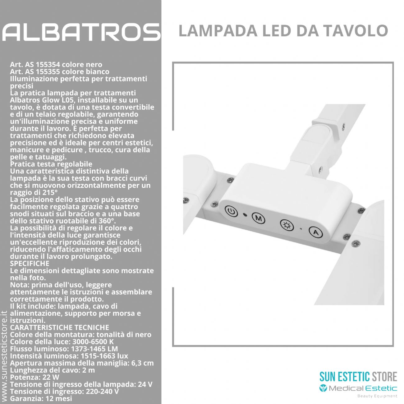Albatros lampada Led da tavolo manicure nails