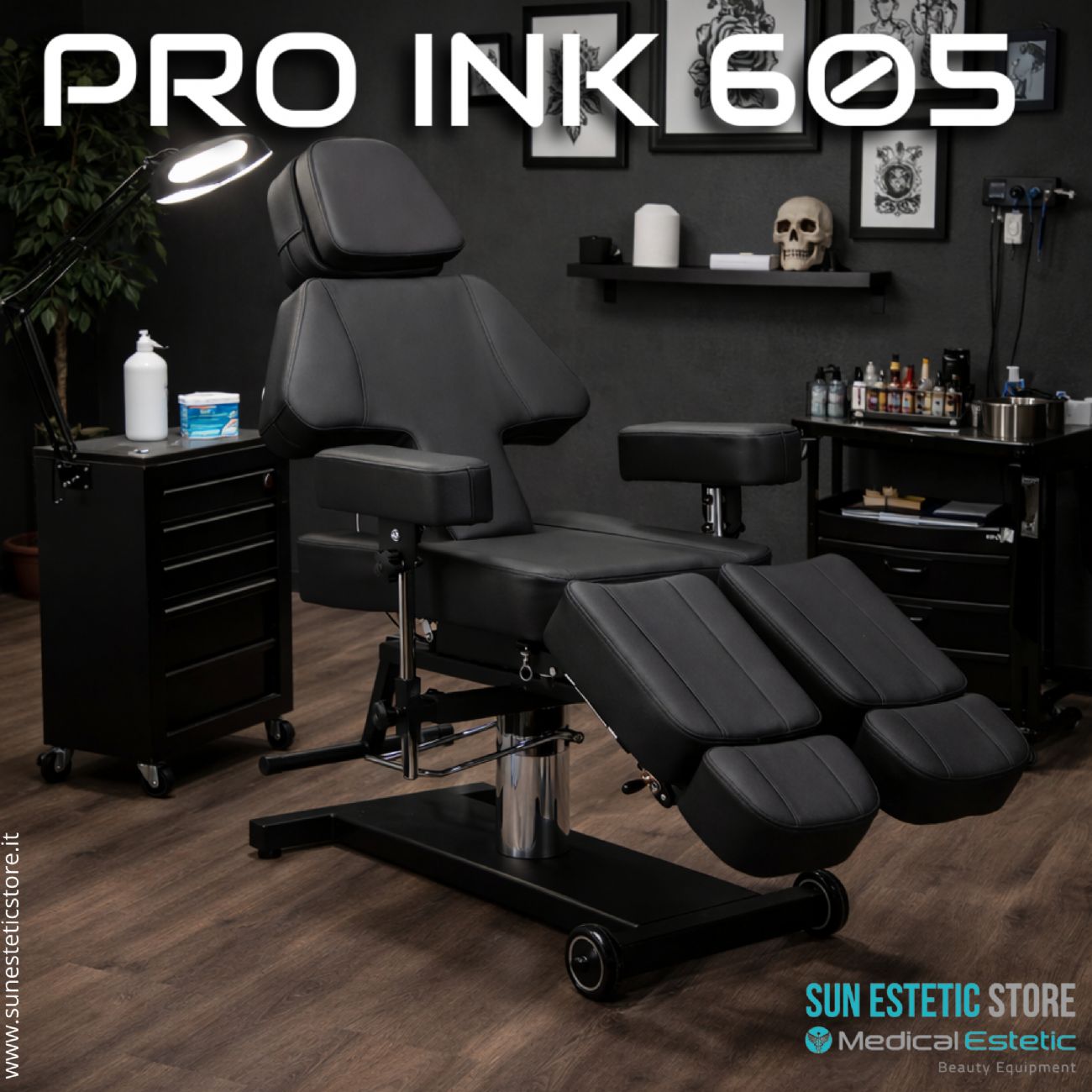 Pro Ink 605 poltrona tattoo regolabile idraulica