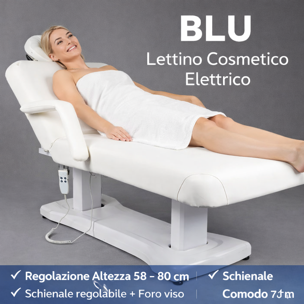 Blu lettino massaggio estetica elettrico 2 motori