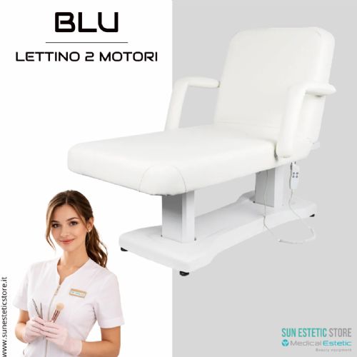 Blu lettino massaggio estetica elettrico 2 motori
