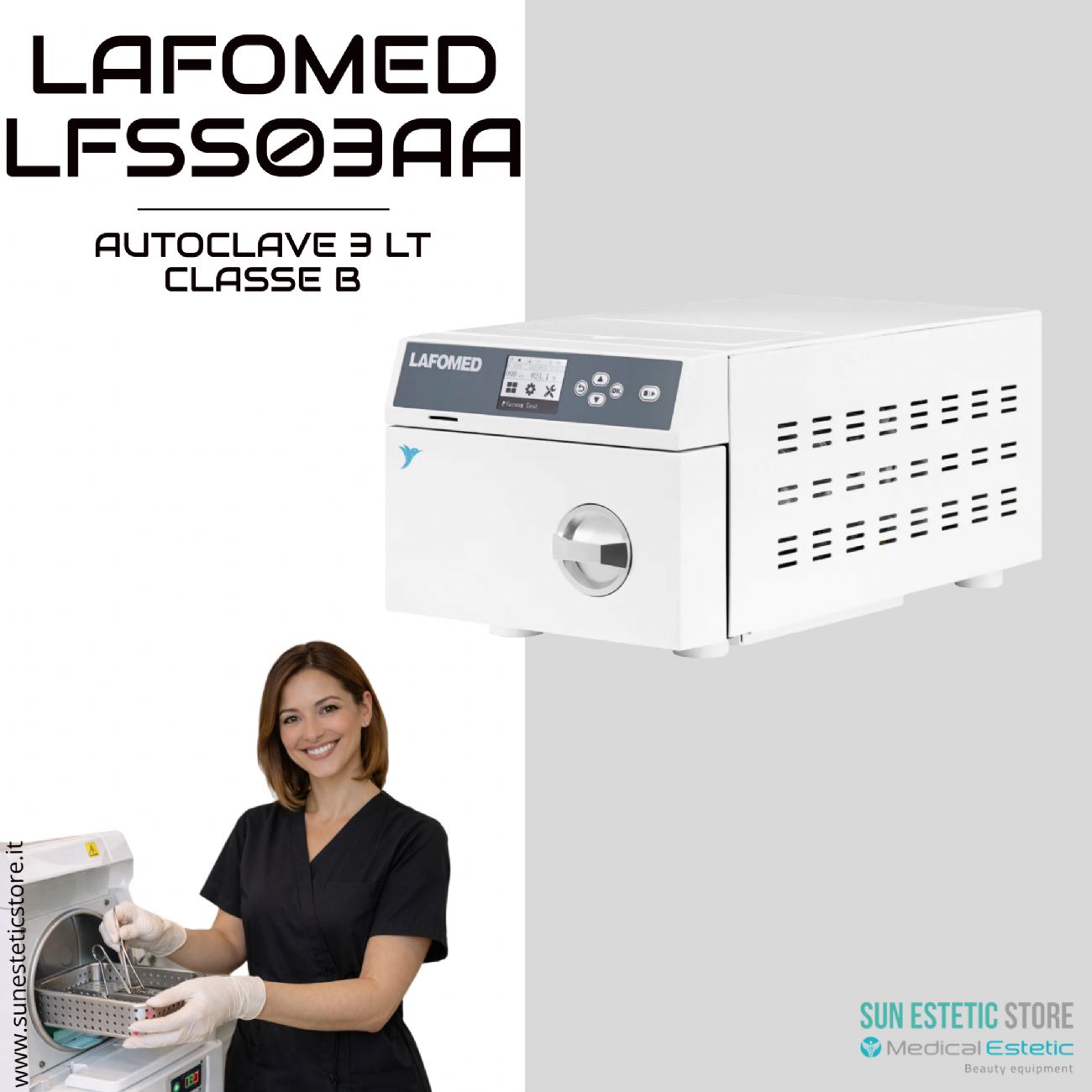 Lafomed LFSS03AA. autoclave 3 lt classe B