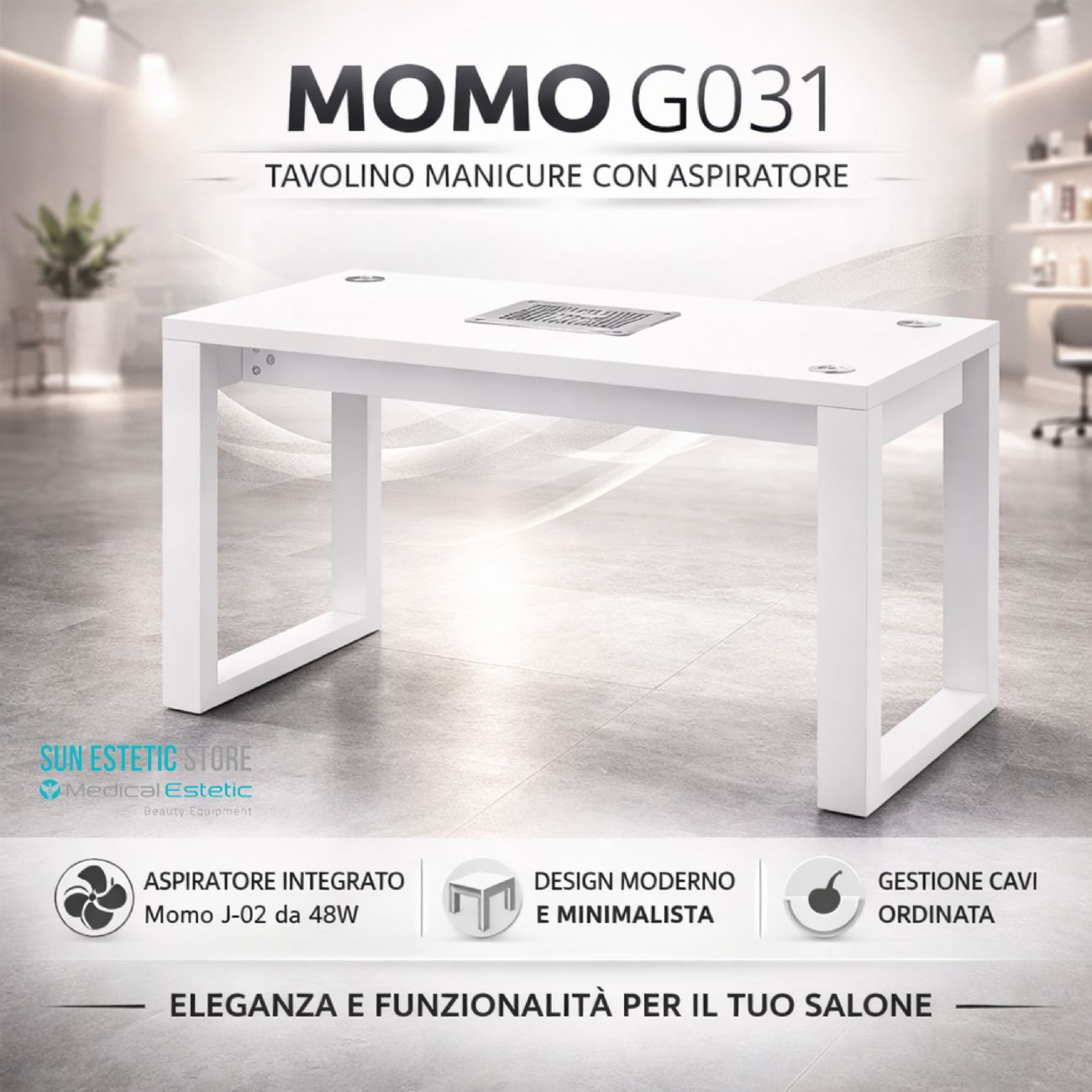 Momo G031 tavolo manicure con aspiratore