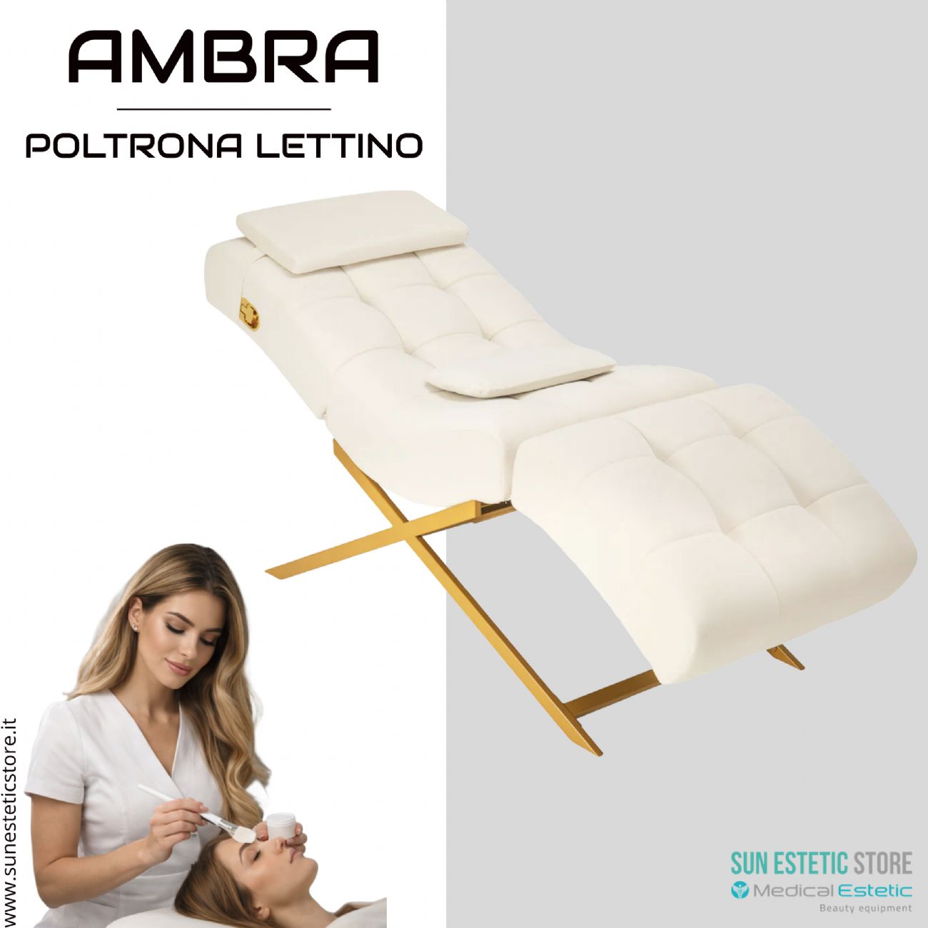 Ambra poltrona lettino trattamenti viso estetica