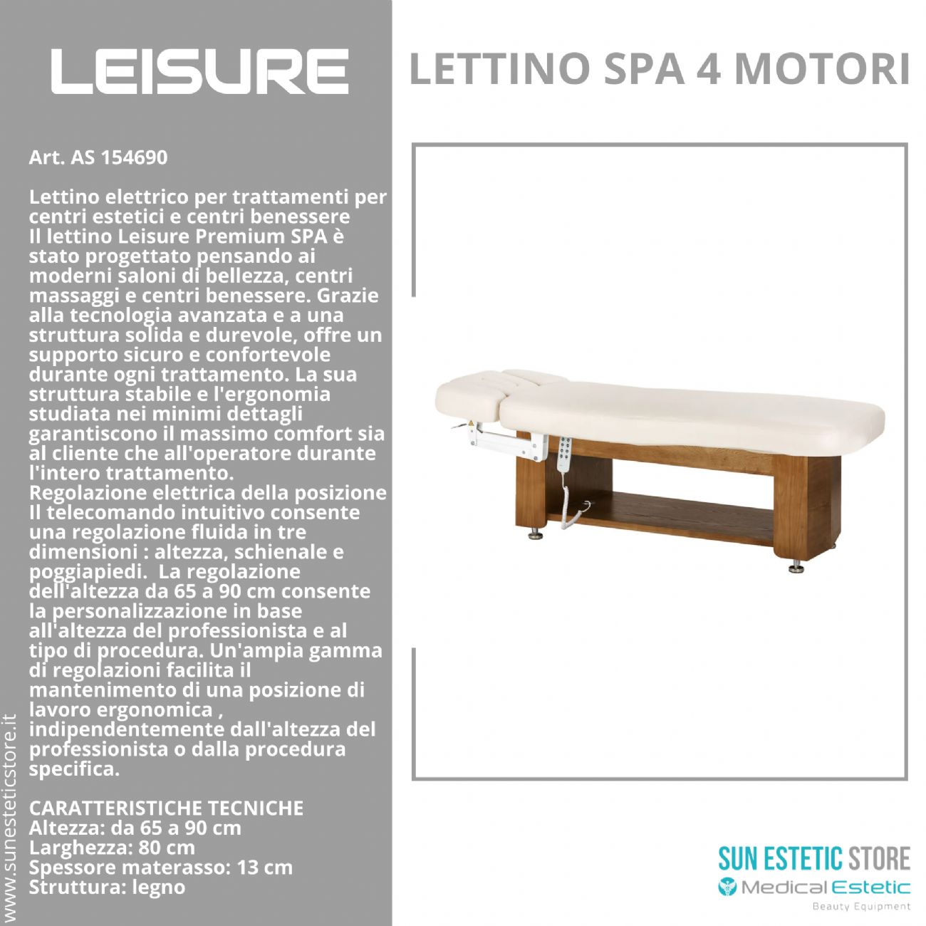 Leisure lettino massaggio spa 4 motori