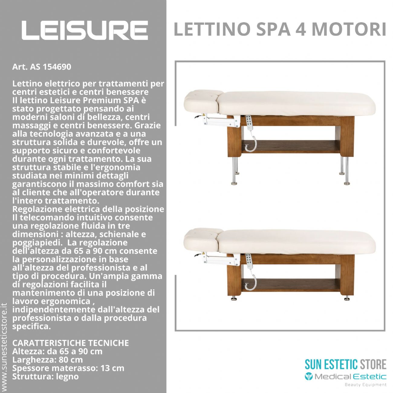 Leisure lettino massaggio spa 4 motori