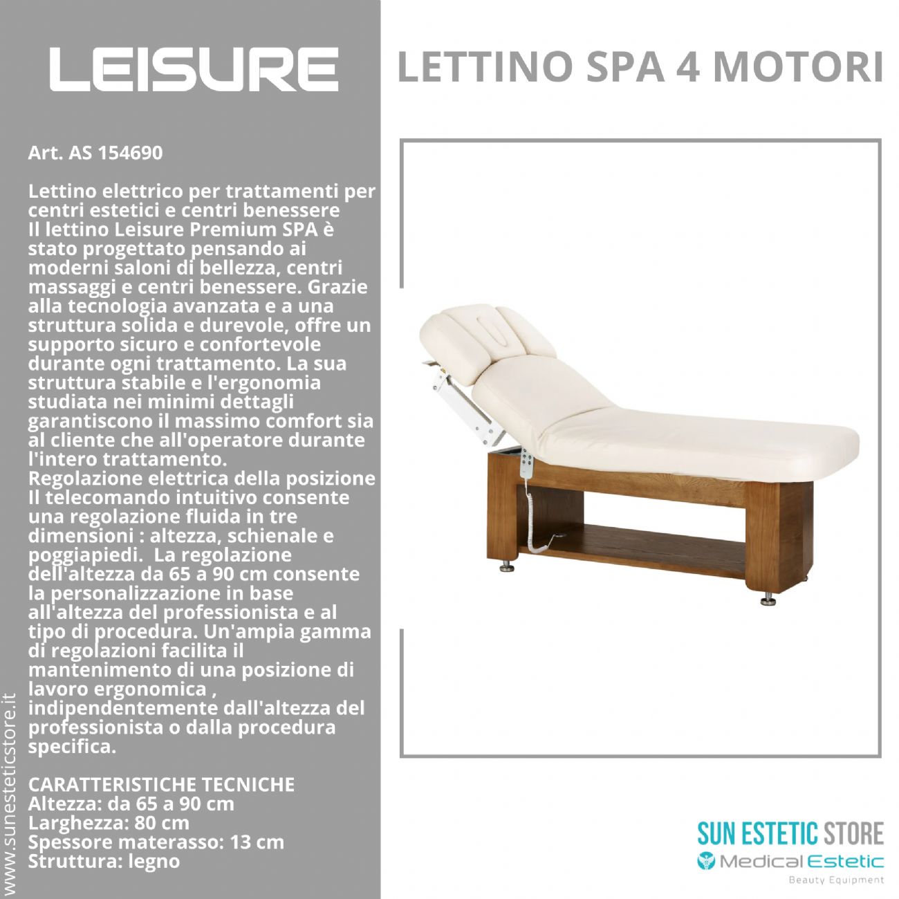 Leisure lettino massaggio spa 4 motori