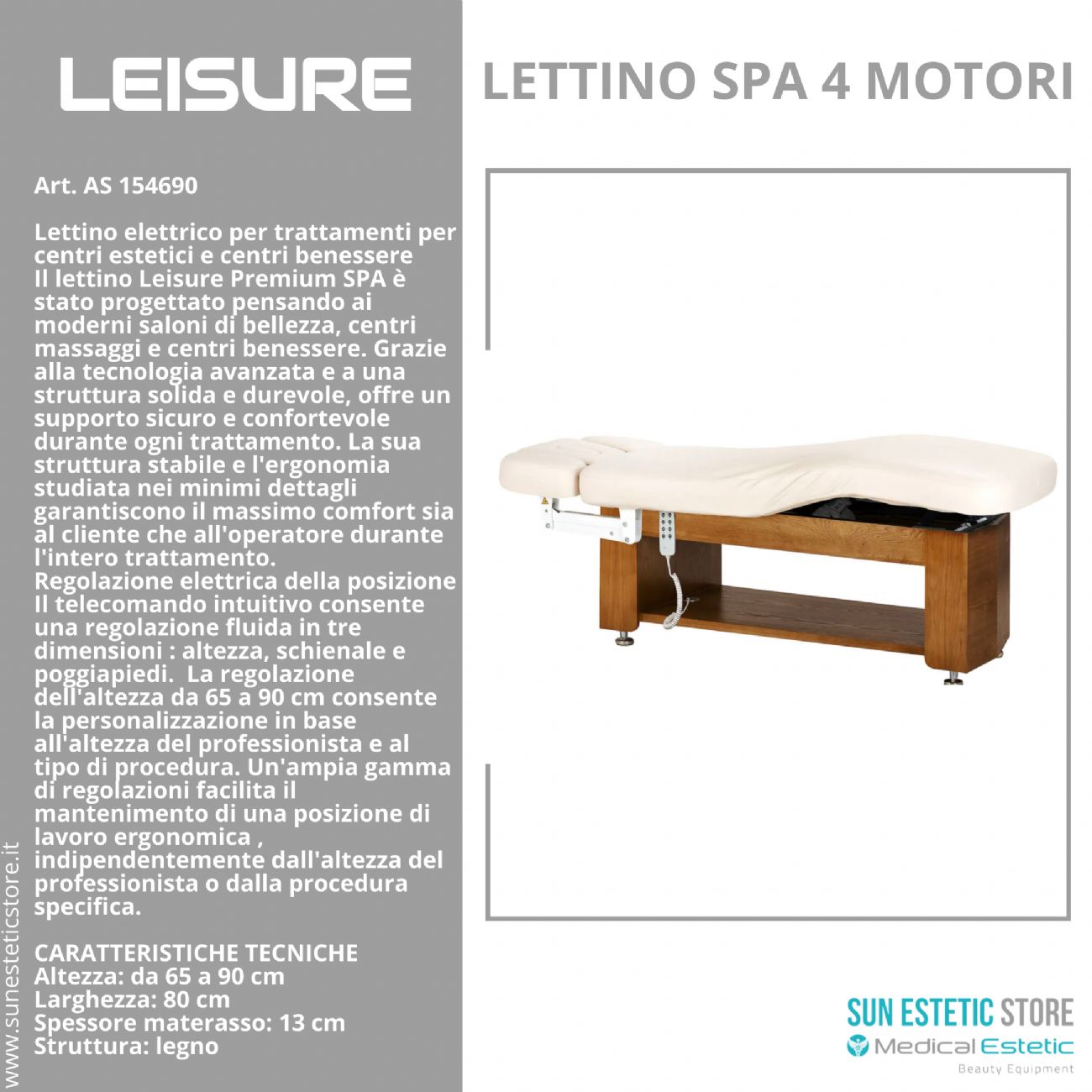 Leisure lettino massaggio spa 4 motori
