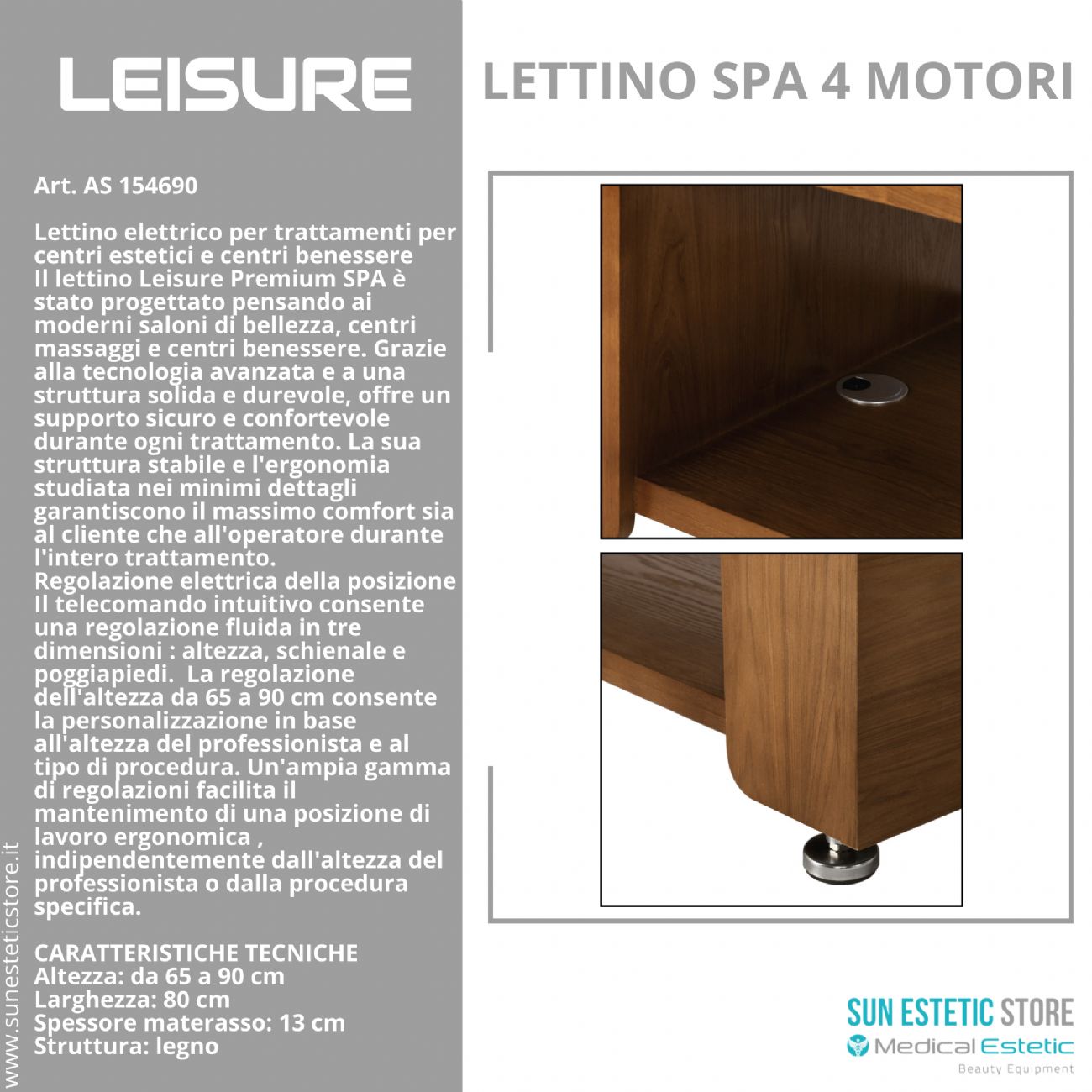 Leisure lettino massaggio spa 4 motori