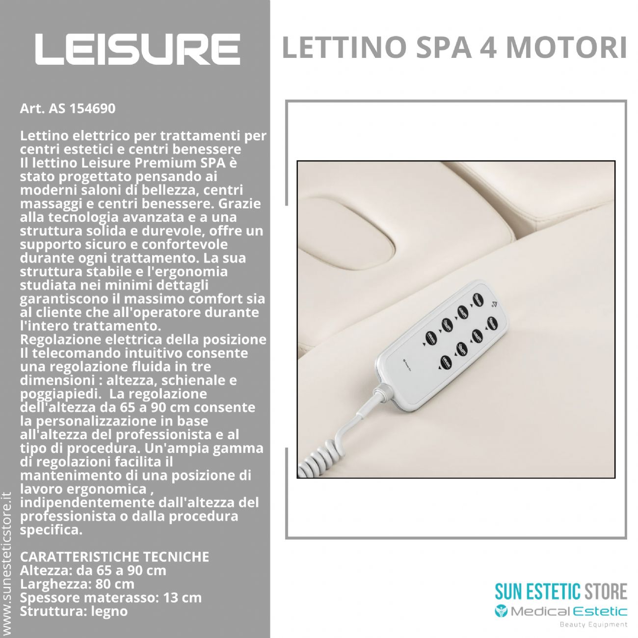 Leisure lettino massaggio spa 4 motori