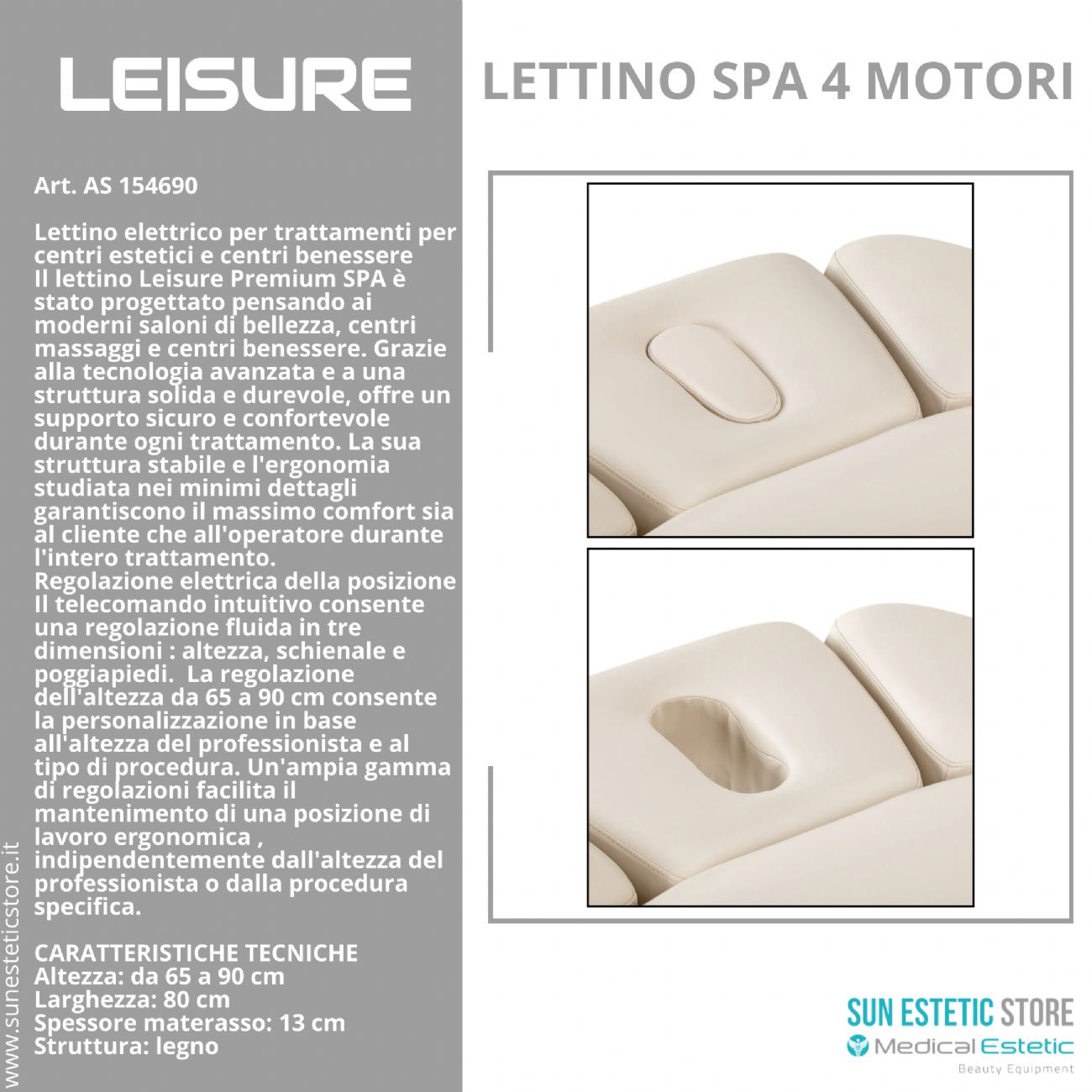 Leisure lettino massaggio spa 4 motori