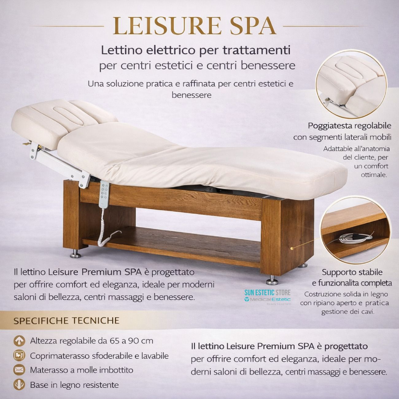 Leisure lettino massaggio spa 4 motori