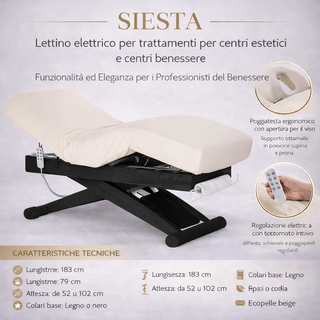 Siesta lettino massaggio spa 3 motori