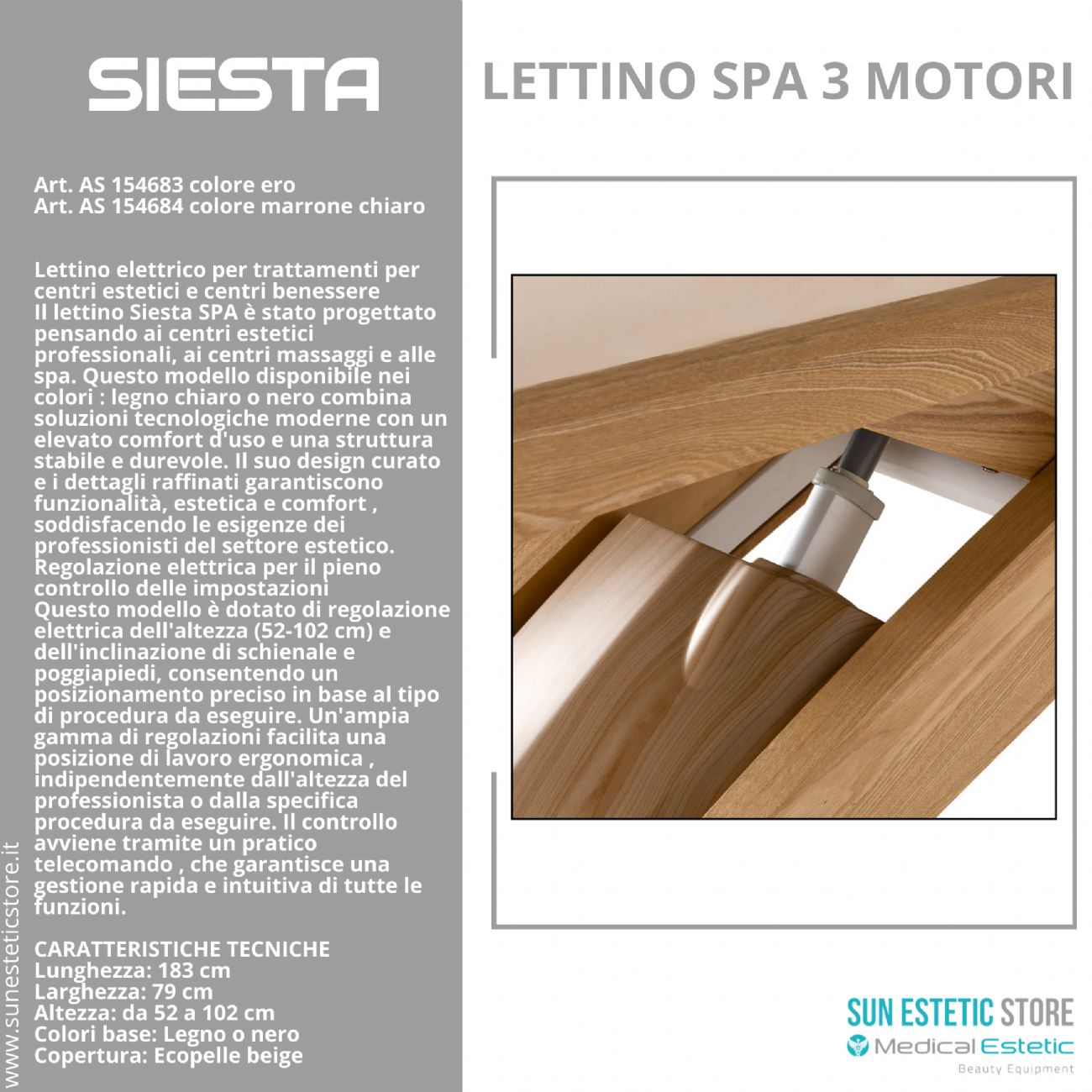 Siesta lettino massaggio spa 3 motori