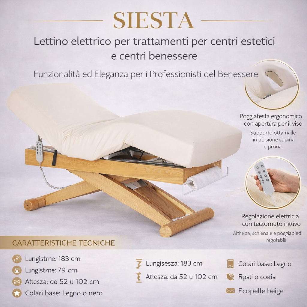 Siesta lettino massaggio spa 3 motori