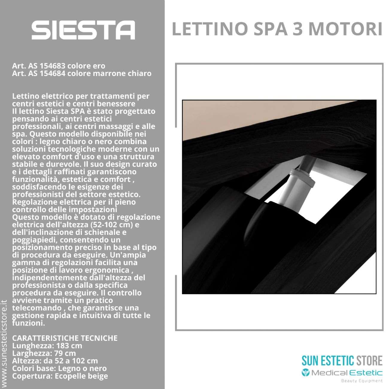 Siesta lettino massaggio spa 3 motori