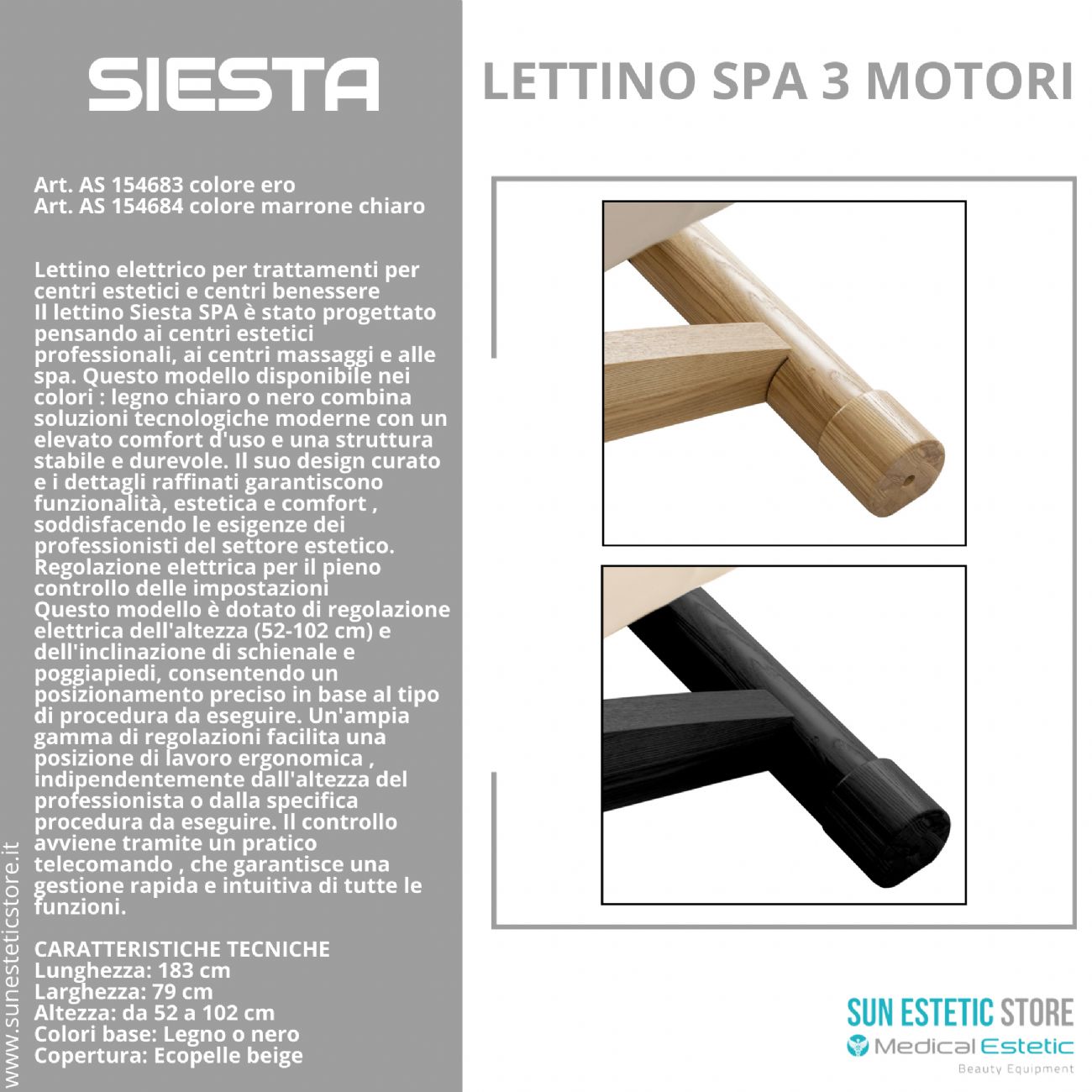 Siesta lettino massaggio spa 3 motori