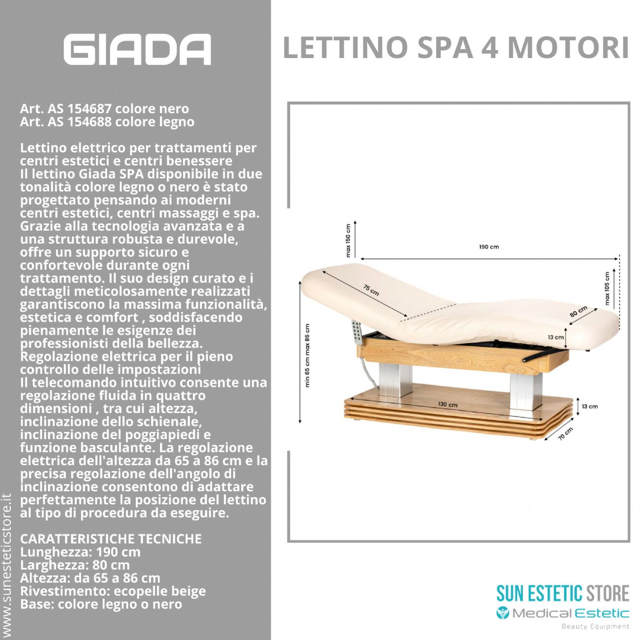Giada Lettino massaggio Spa 4 motori