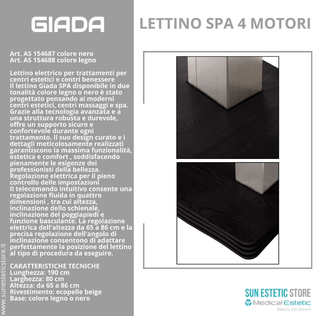 Giada Lettino massaggio Spa 4 motori