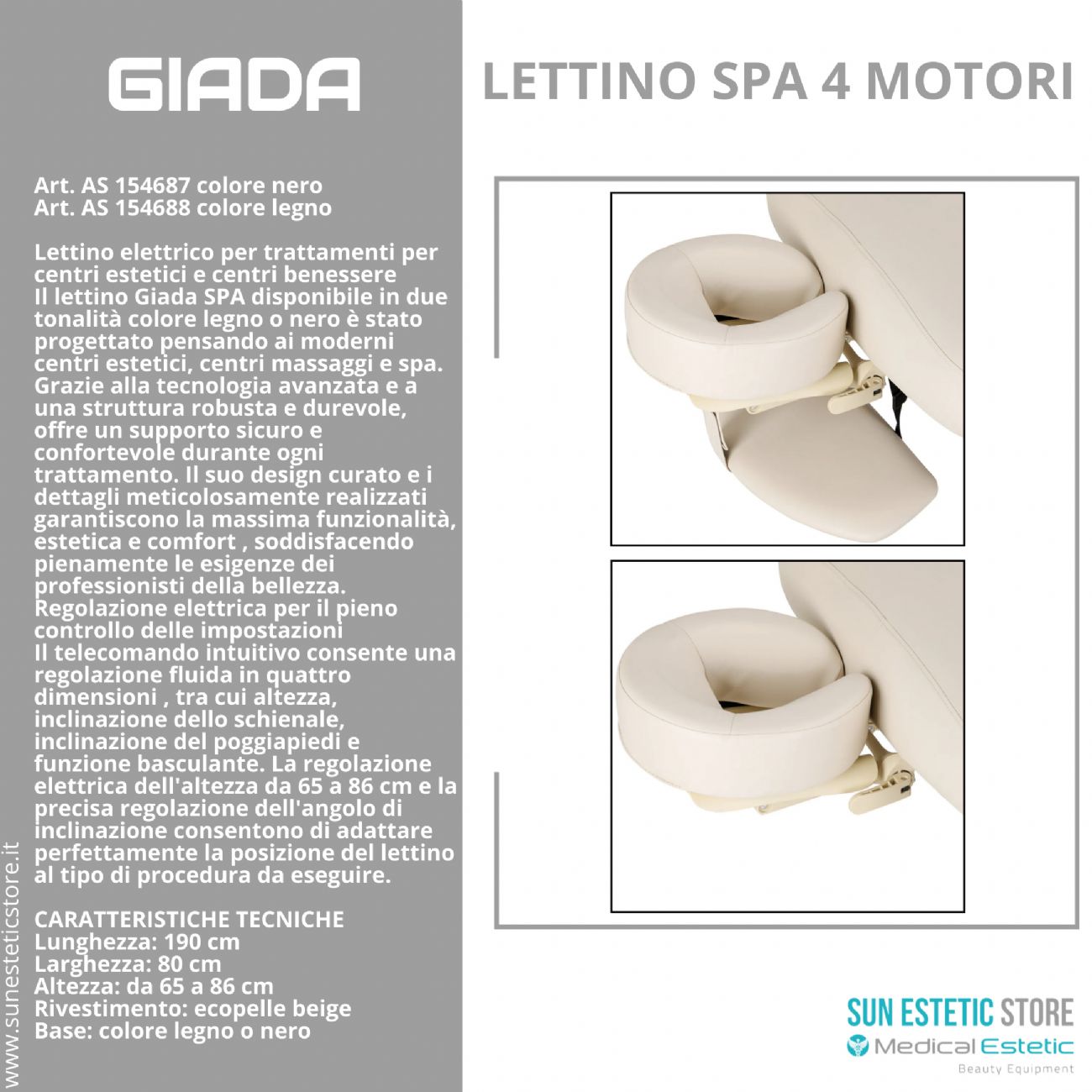 Giada Lettino massaggio Spa 4 motori