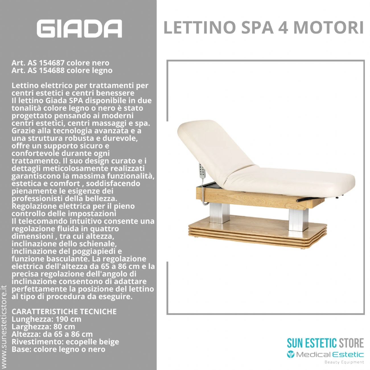 Giada Lettino massaggio Spa 4 motori