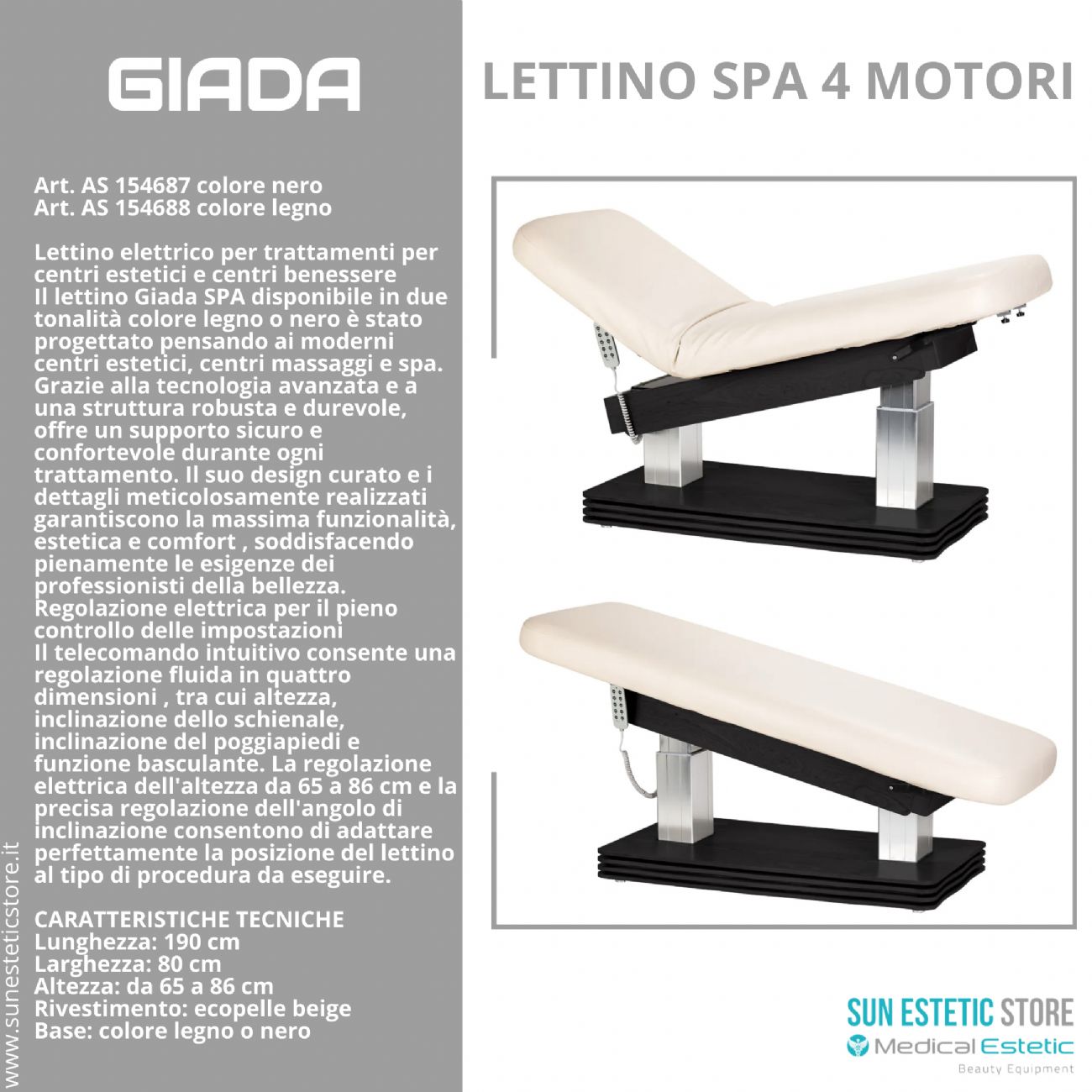 Giada Lettino massaggio Spa 4 motori