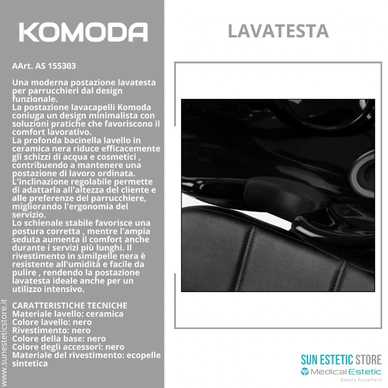 Komoda poltrona lavatesta parrucchiere