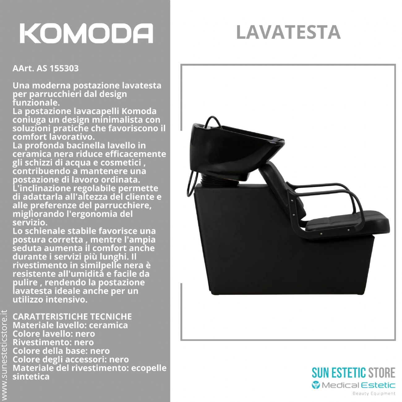 Komoda poltrona lavatesta parrucchiere