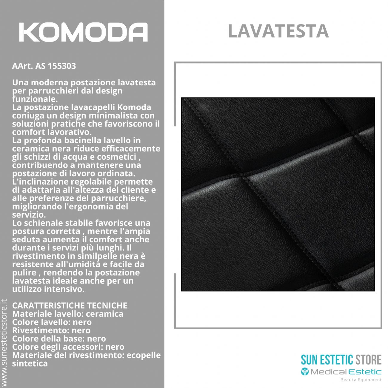 Komoda poltrona lavatesta parrucchiere