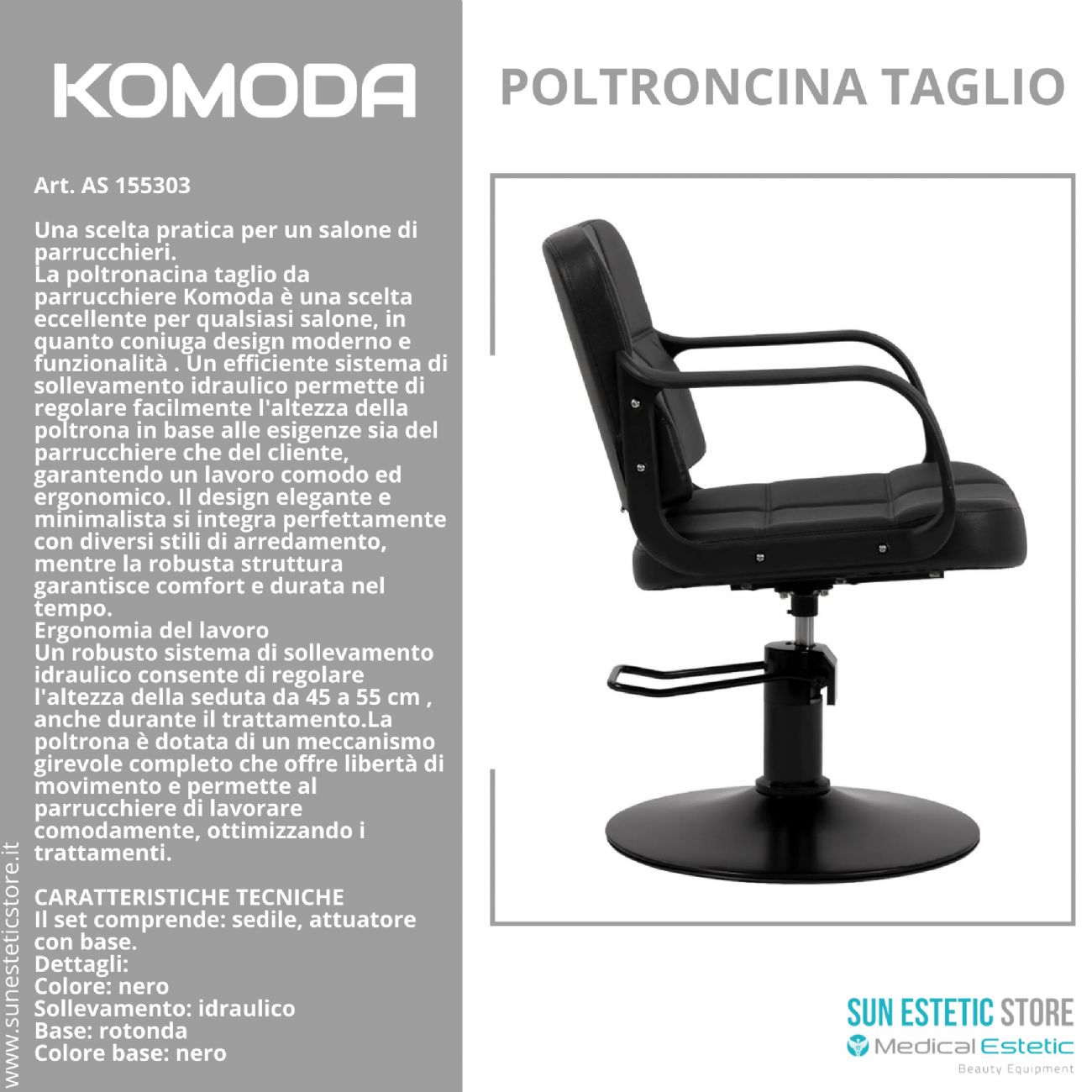Komoda poltroncina taglio parrucchiere