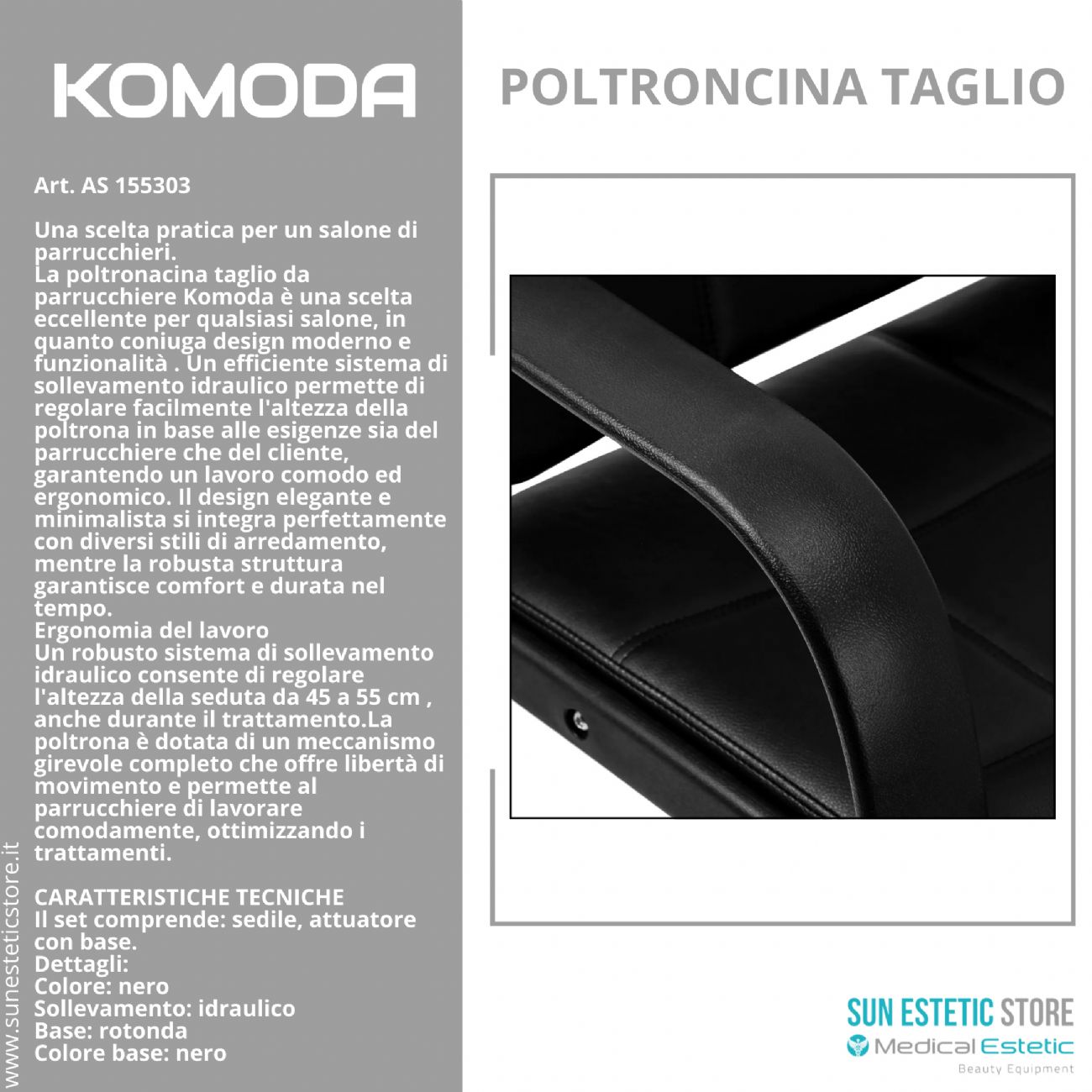 Komoda poltroncina taglio parrucchiere
