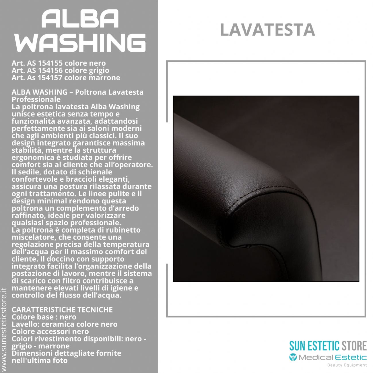 Alba washing poltrona lavatesta