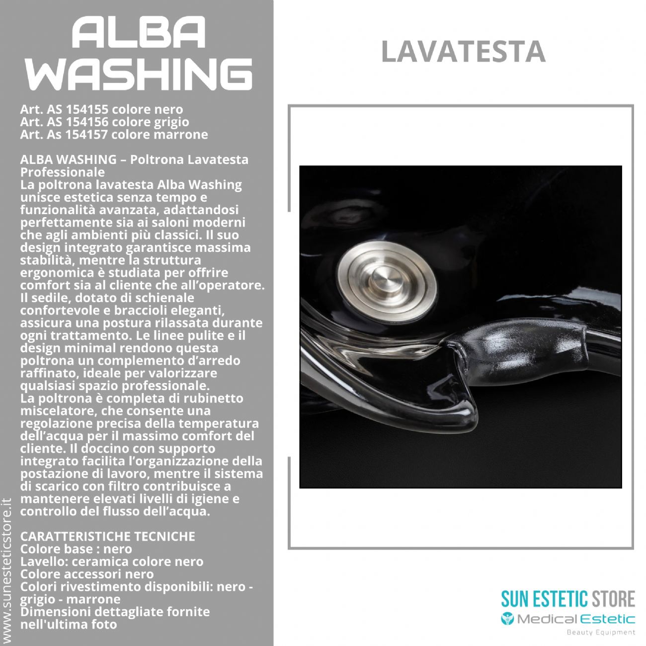 Alba washing poltrona lavatesta