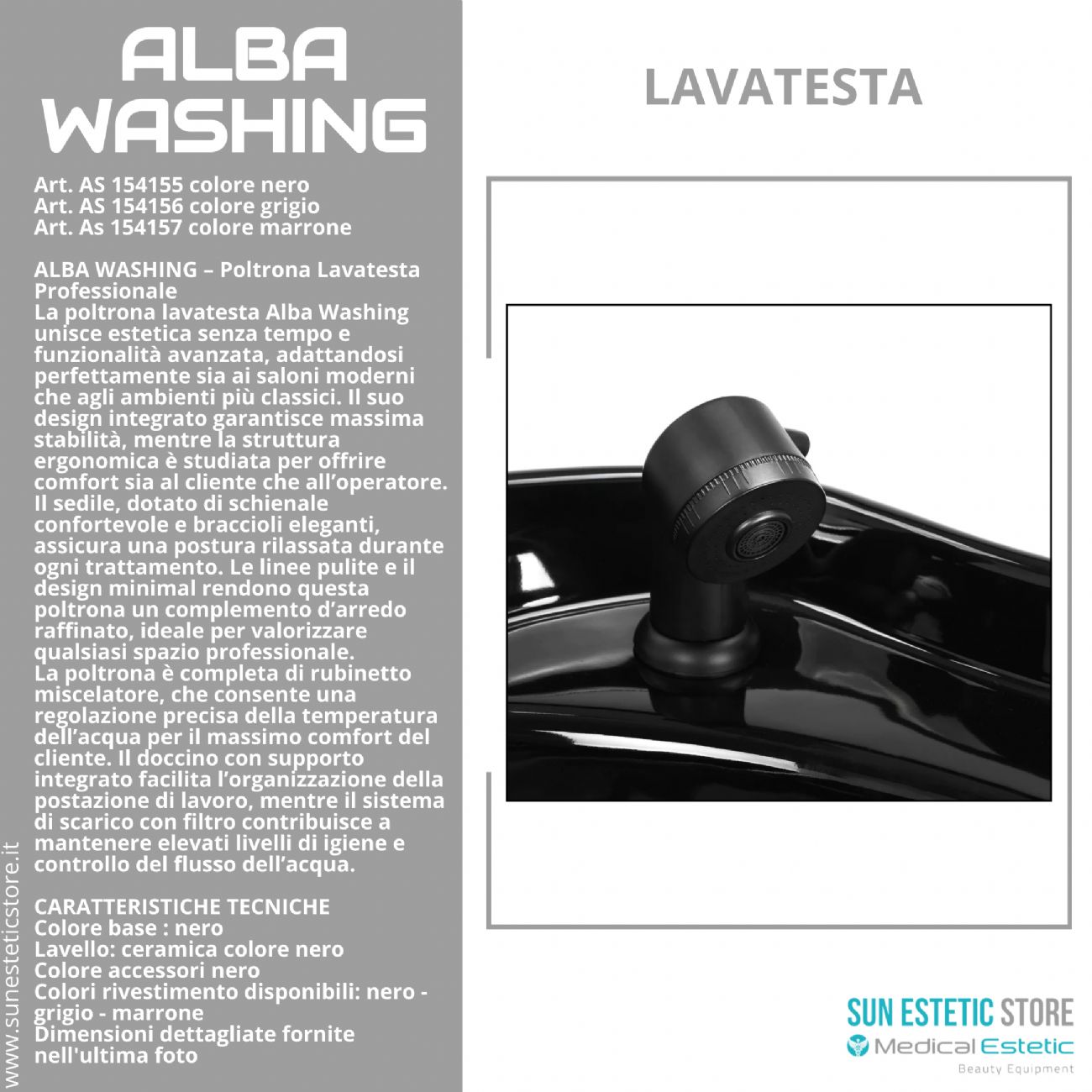 Alba washing poltrona lavatesta