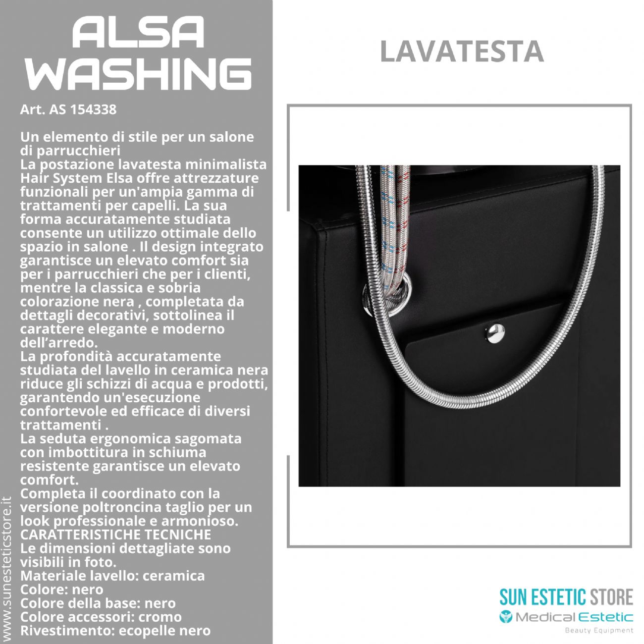 Elsa washing poltrona lavatesta parrucchiere