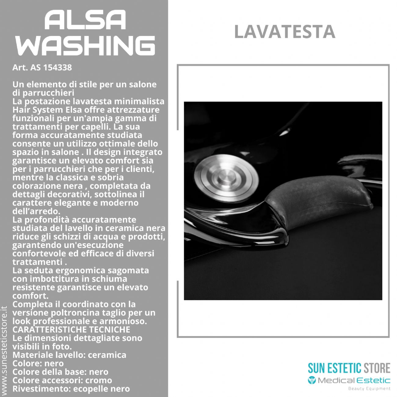 Elsa washing poltrona lavatesta parrucchiere