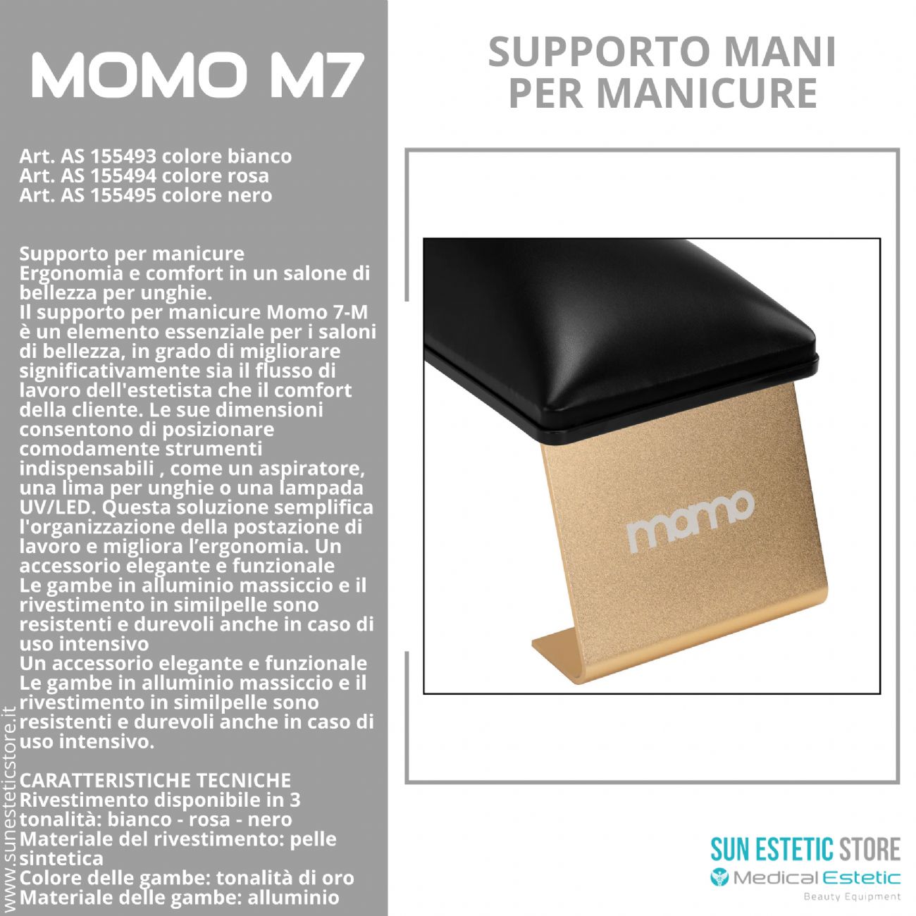 Momo M-7 supporto mani per manicure
