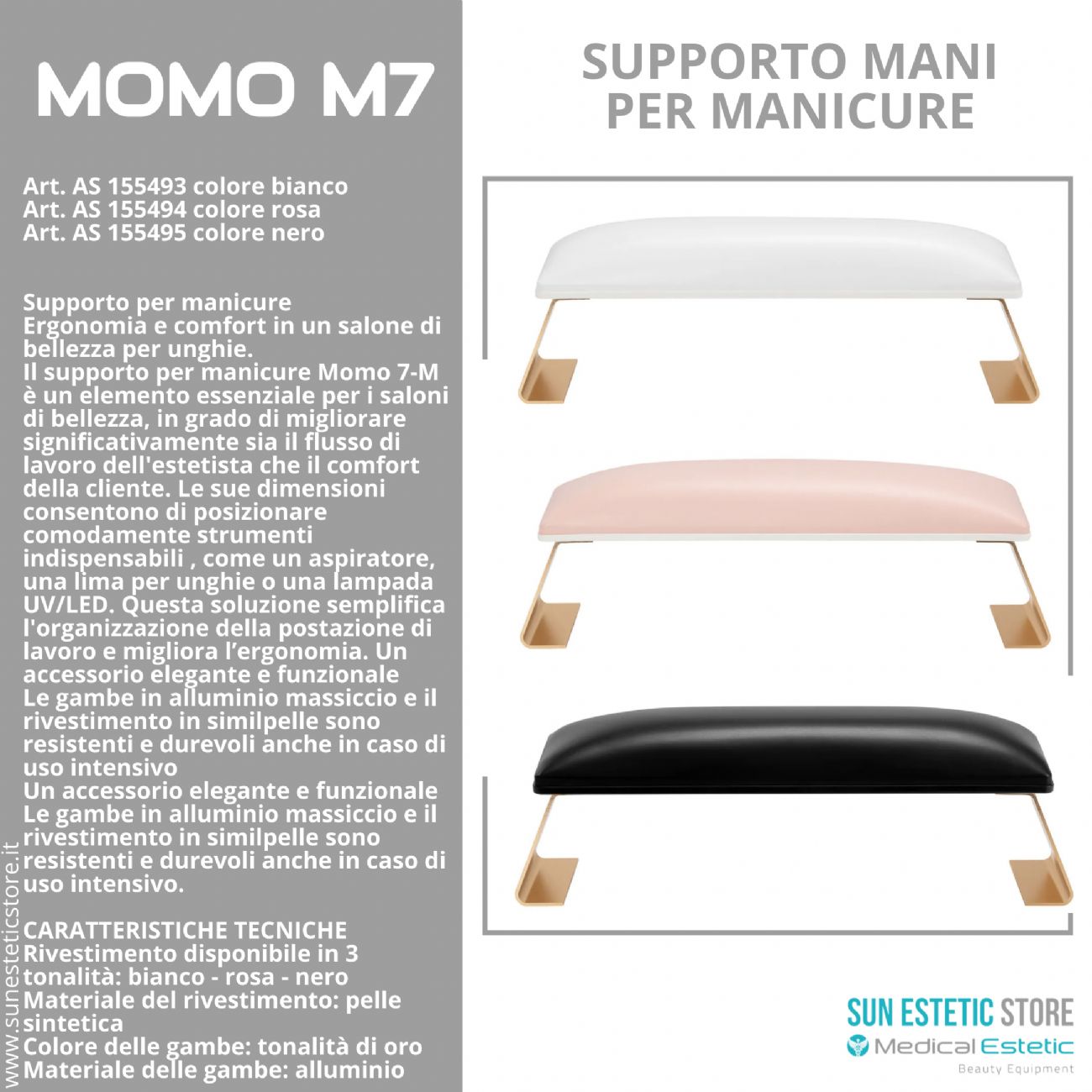 Momo M-7 supporto mani per manicure