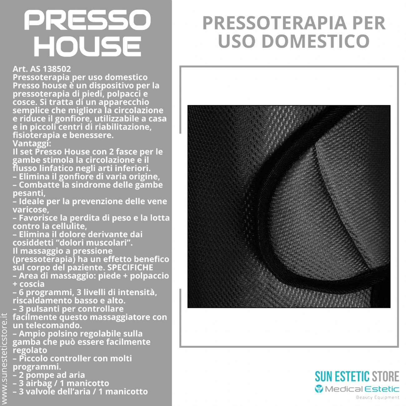 Presso House Elegante pressoterapia per uso domestico