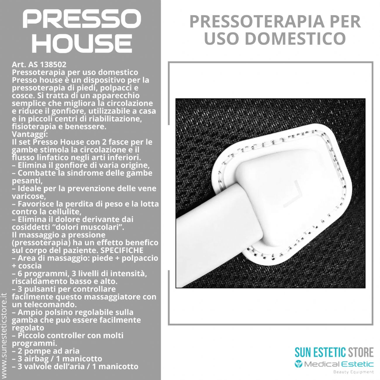 Presso House Elegante pressoterapia per uso domestico