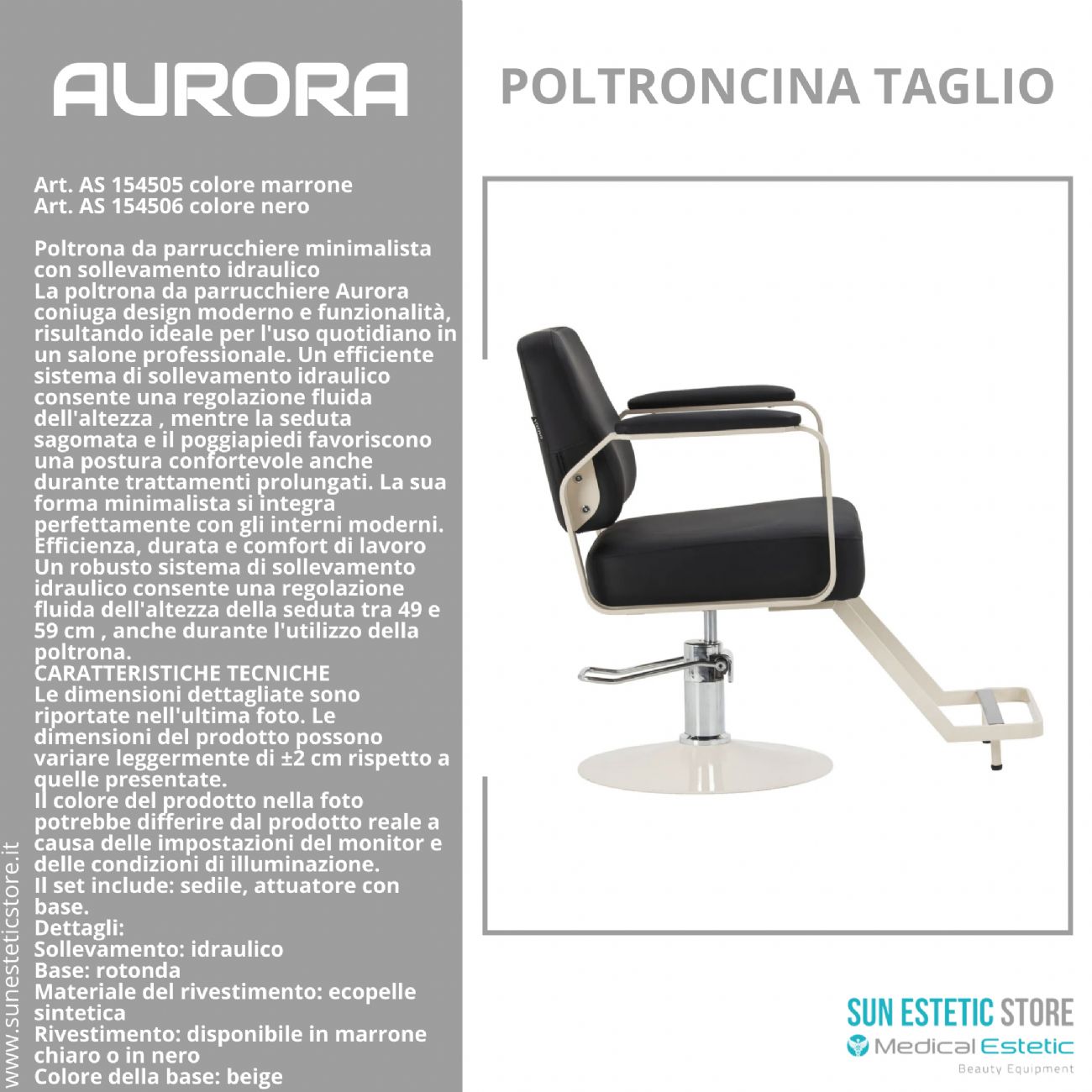 Aurora poltroncina taglio parrucchiere moderna