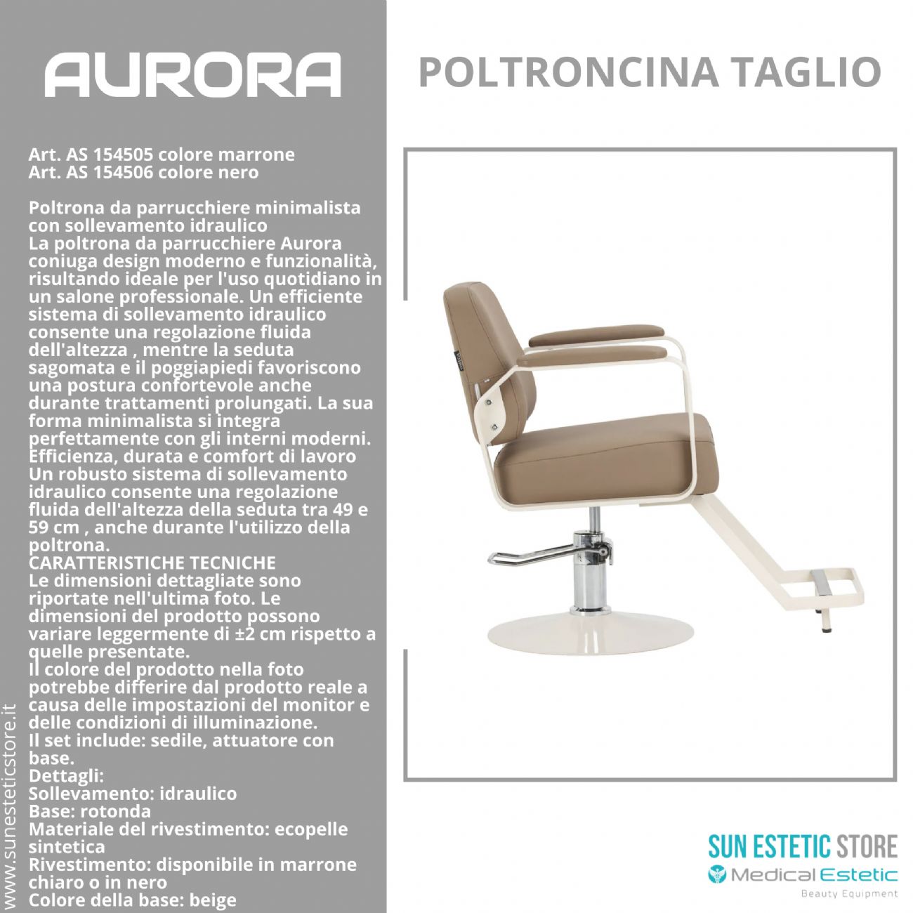 Aurora poltroncina taglio parrucchiere moderna