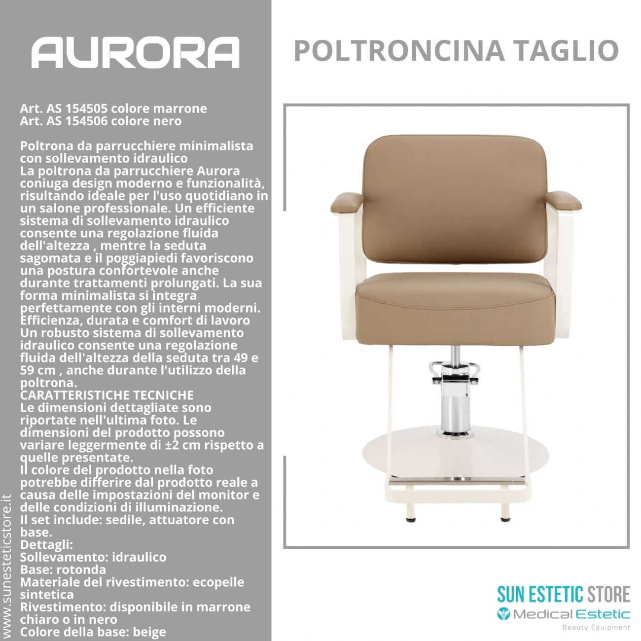 Aurora poltroncina taglio parrucchiere moderna