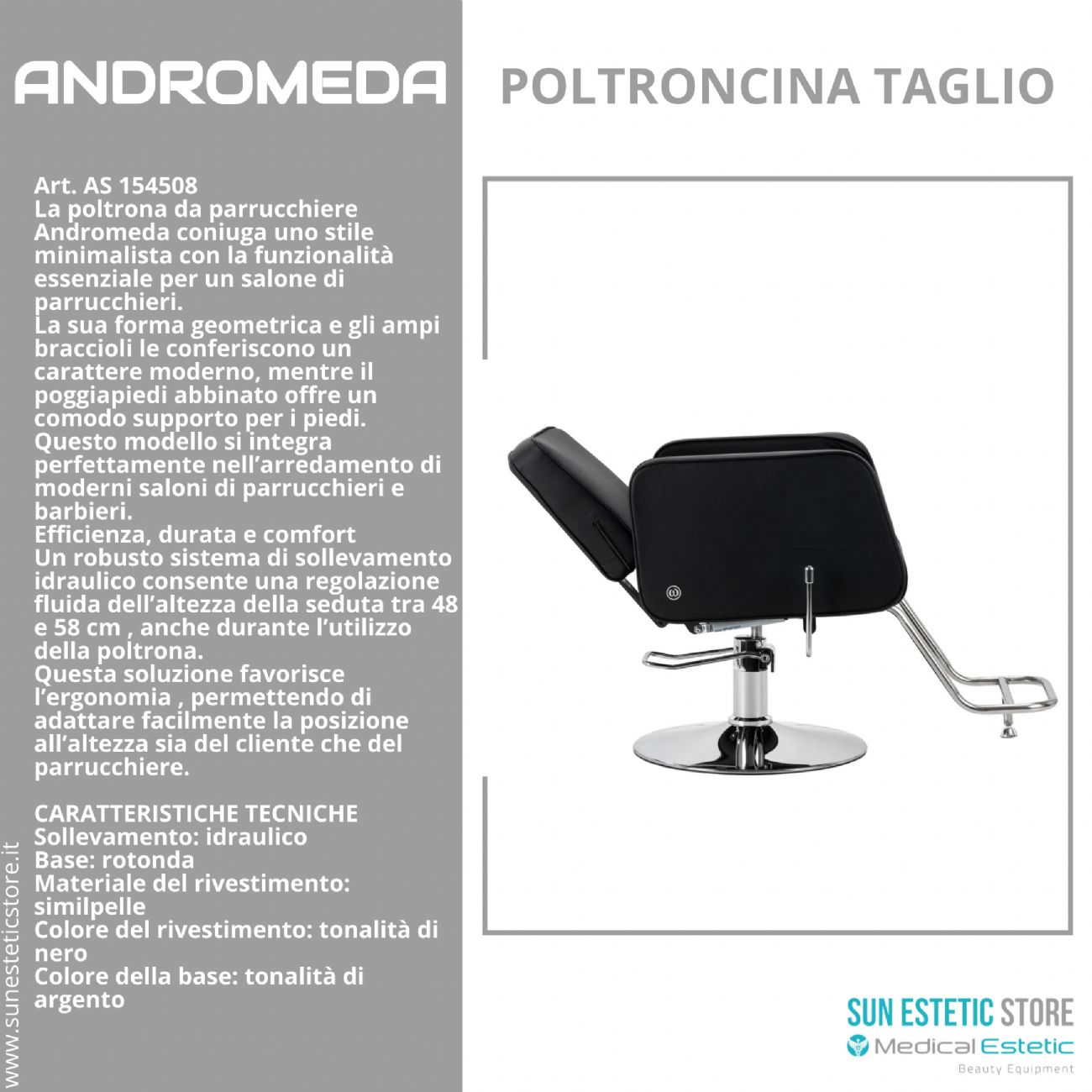 Andromeda poltroncina taglio parrucchiere