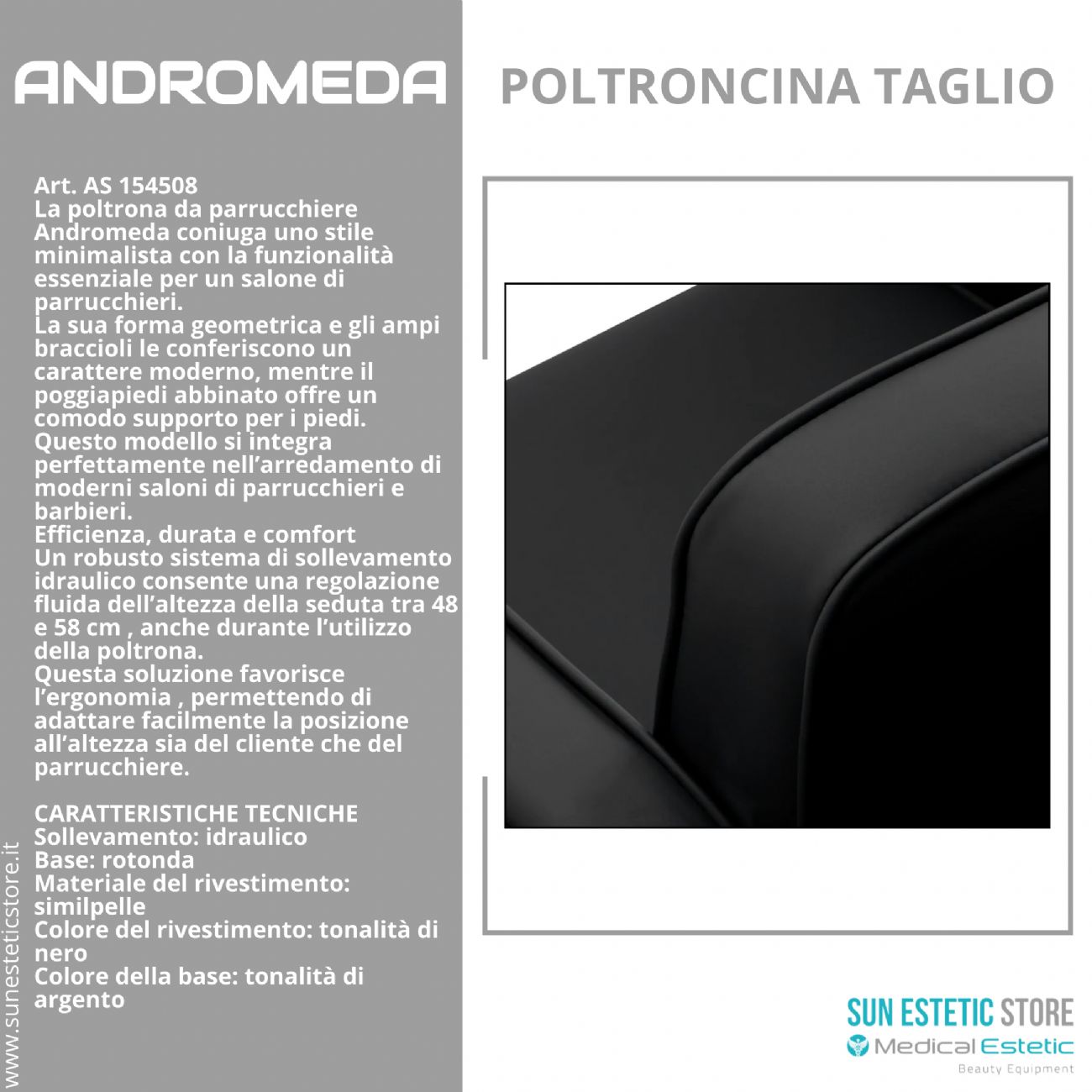 Andromeda poltroncina taglio parrucchiere