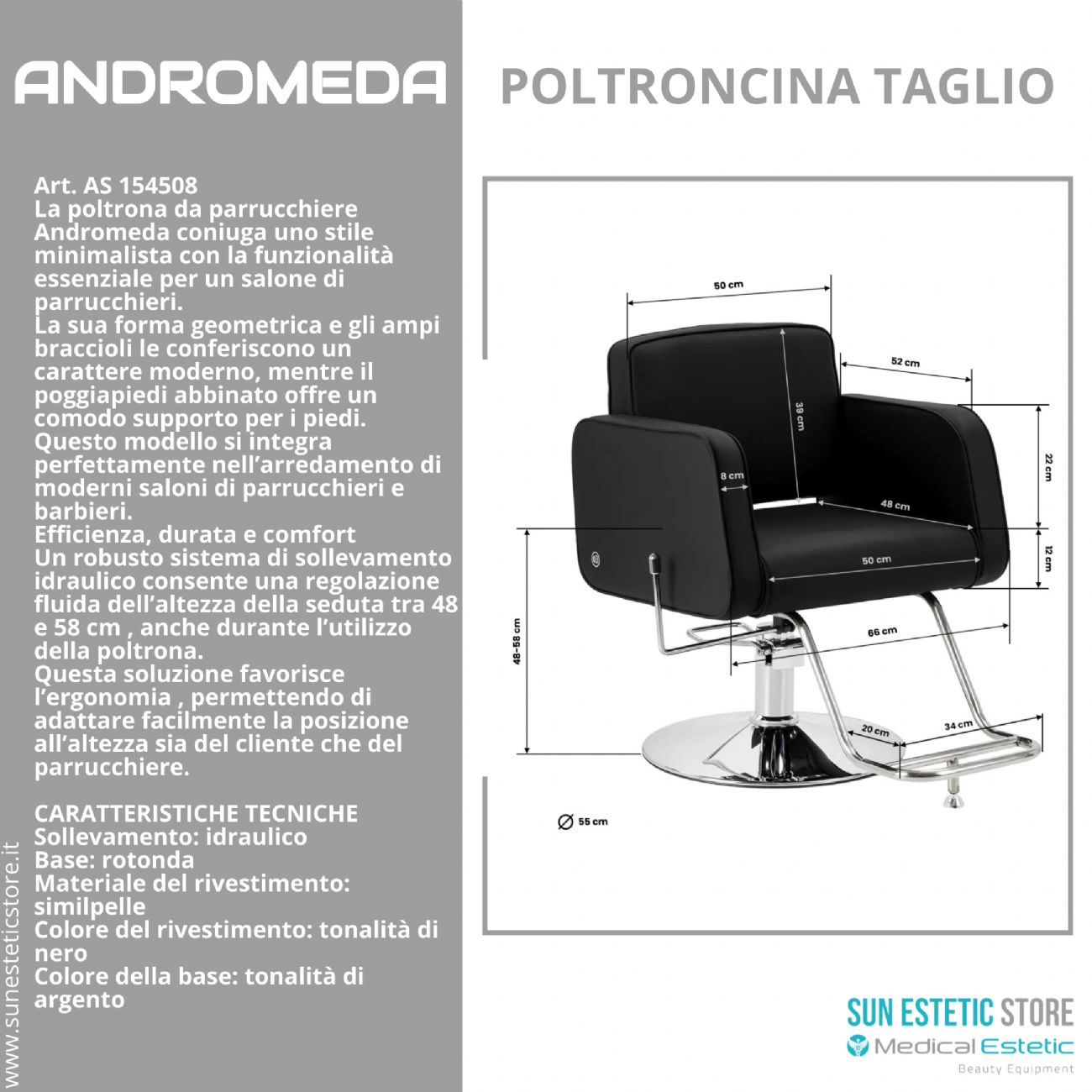 Andromeda poltroncina taglio parrucchiere