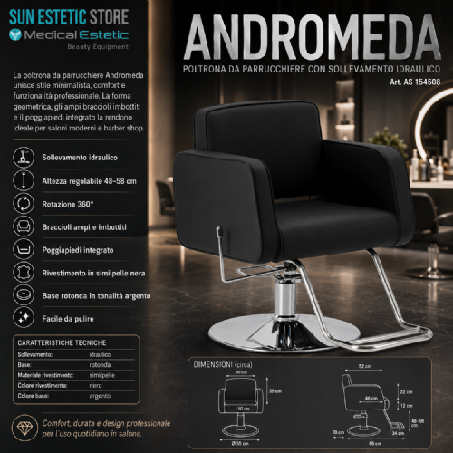 Andromeda poltroncina taglio parrucchiere