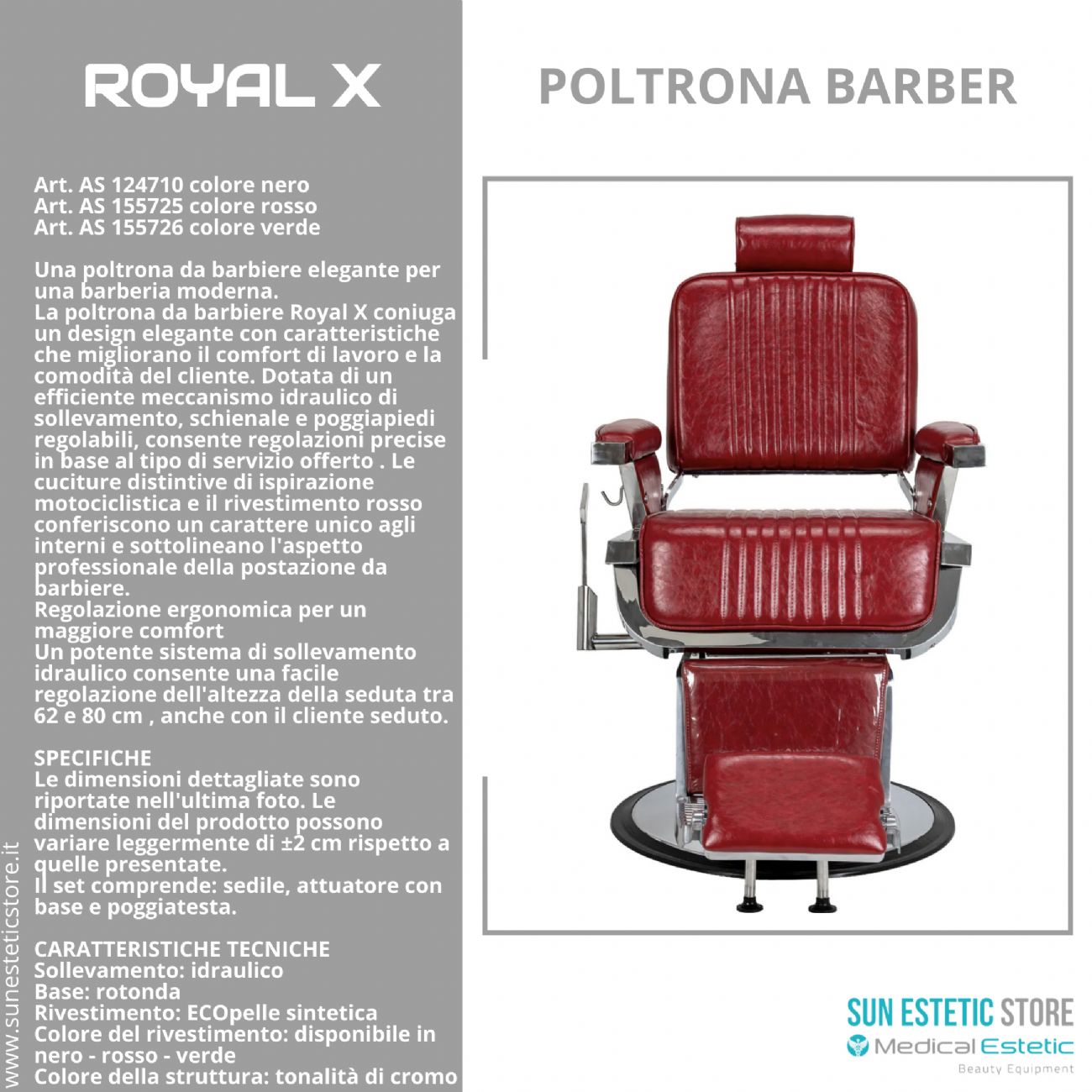 Royal x poltrona Barber shop vintage