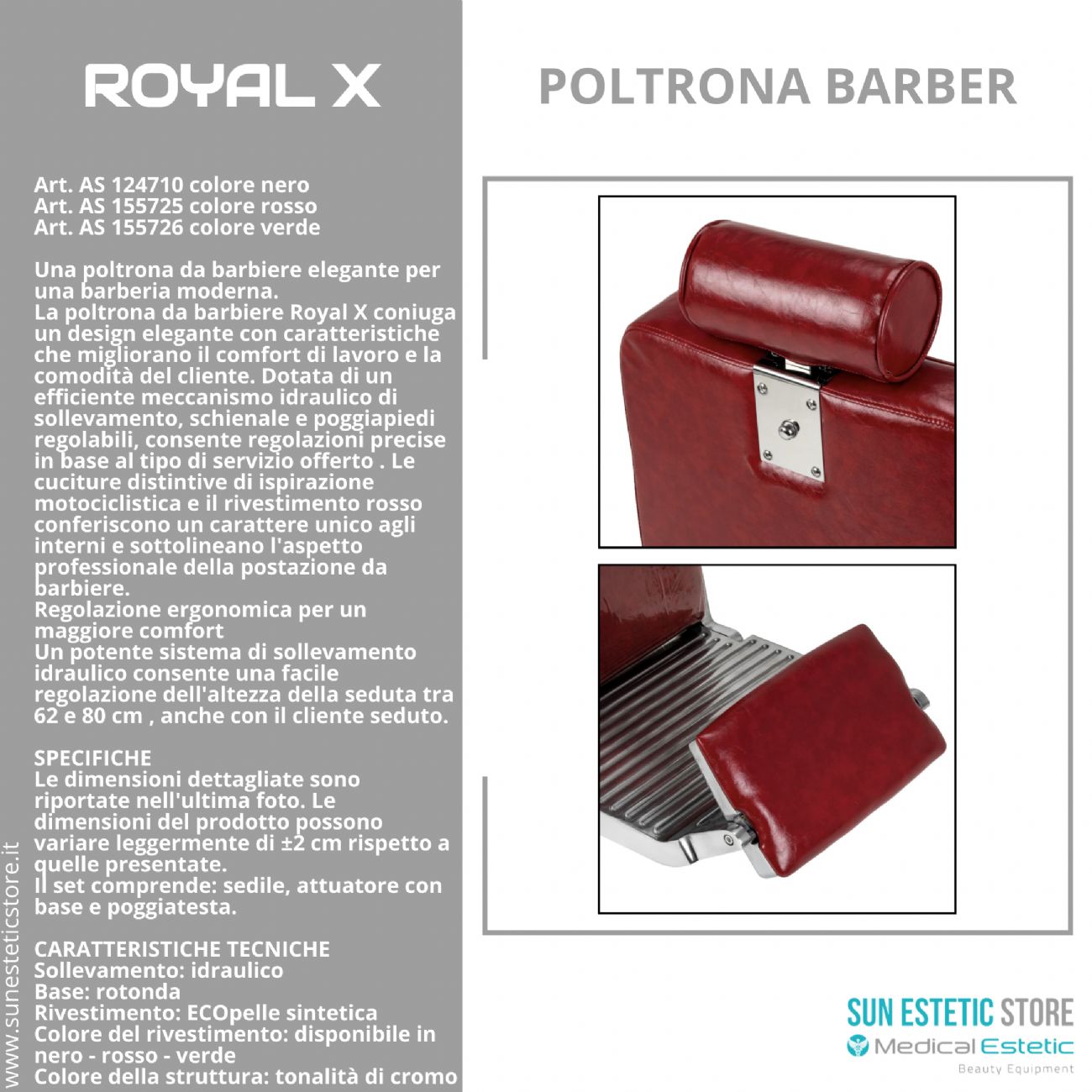 Royal x poltrona Barber shop vintage
