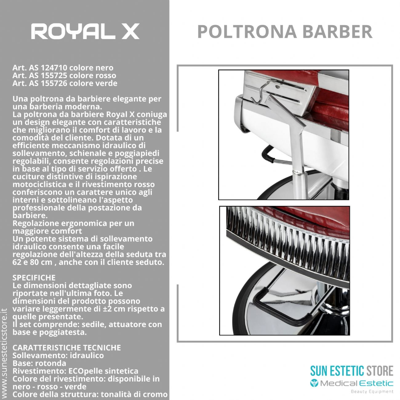 Royal x poltrona Barber shop vintage