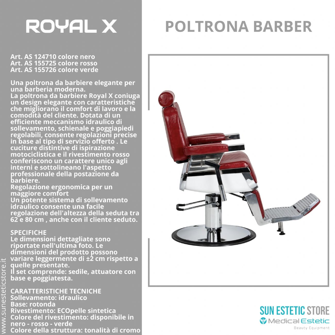 Royal x poltrona Barber shop vintage